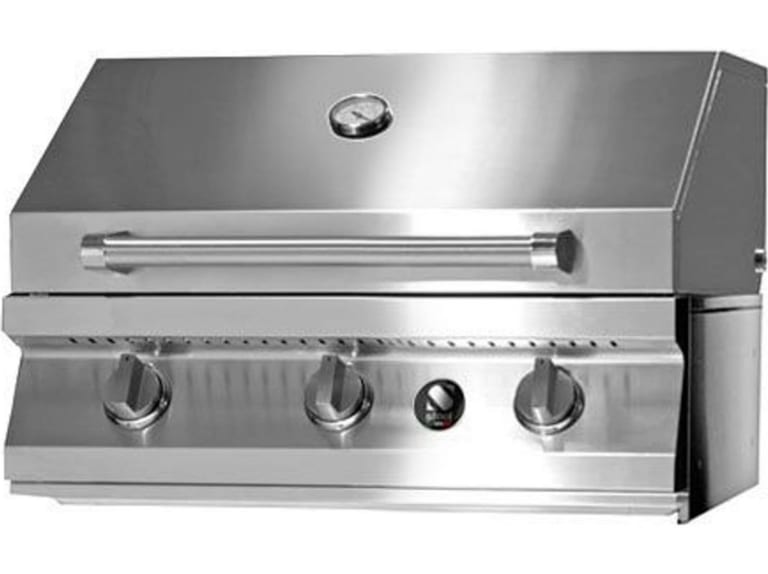 STEEL CUCINE SWING W7 blanc, barbecue mobile compact 70 cm sur roulettes.